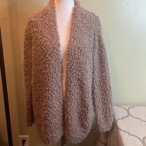 Express oversized longline open front cozy comfy teddy bear cardigan,size small
